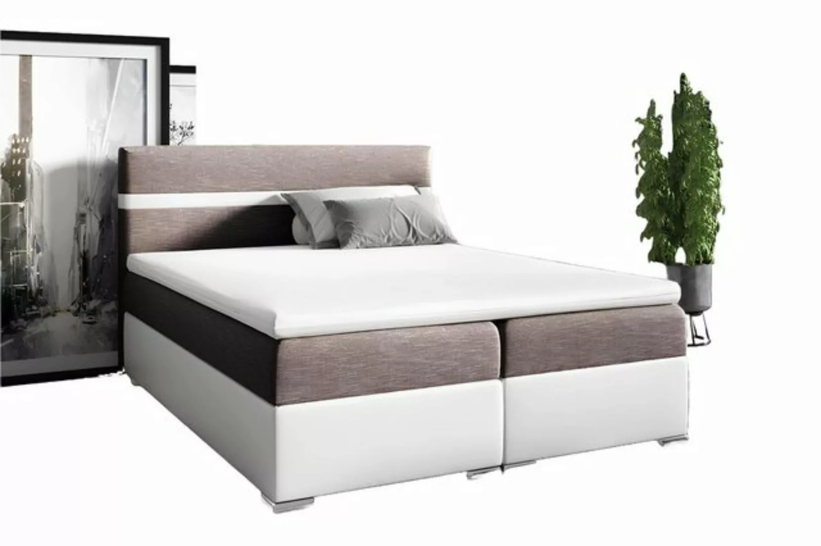 Xlmoebel Bett Modernes Doppelzimmer mit 200x200 Boxspringbett - Neues Desig günstig online kaufen