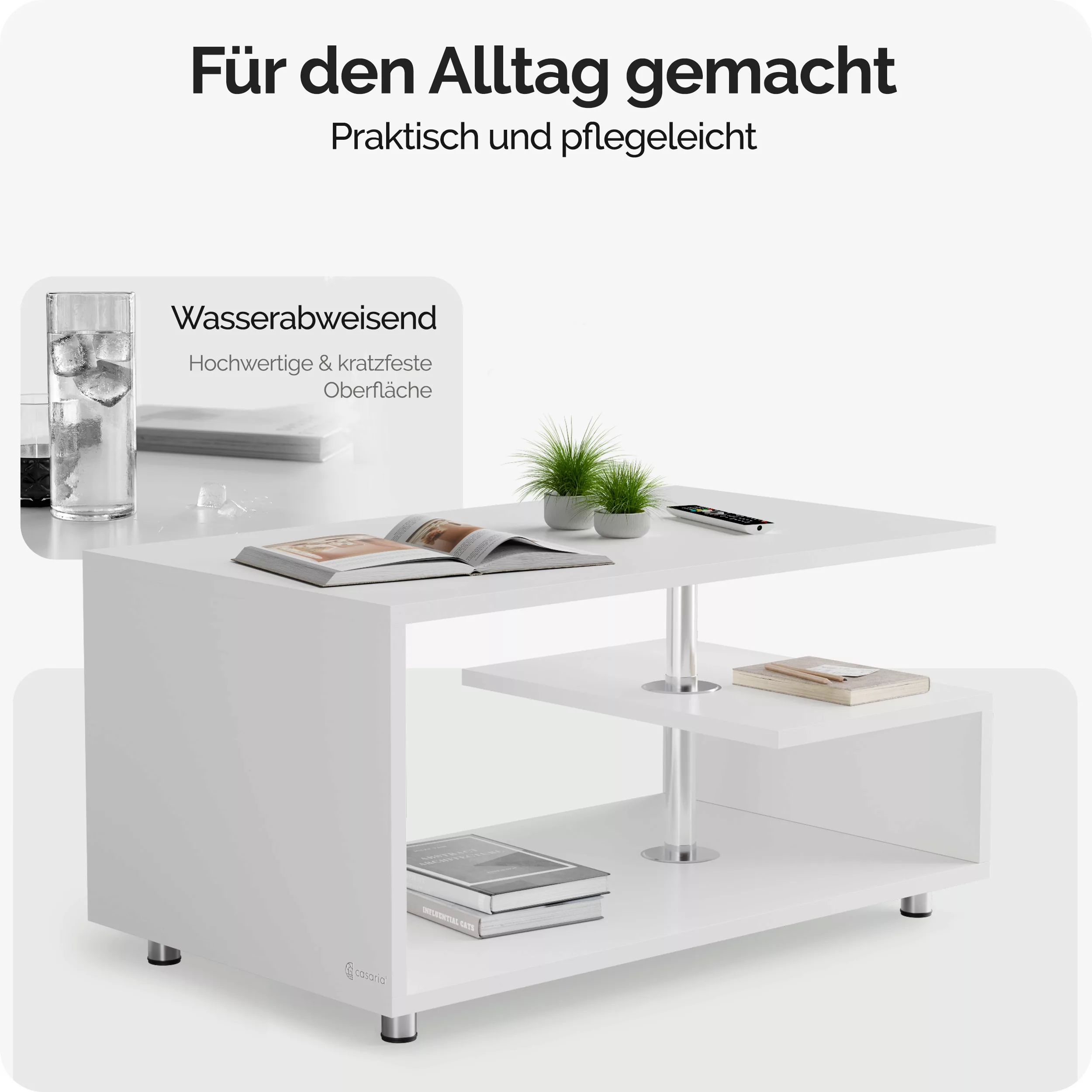 Couchtisch Orlando Weiß 95x55x50cm günstig online kaufen