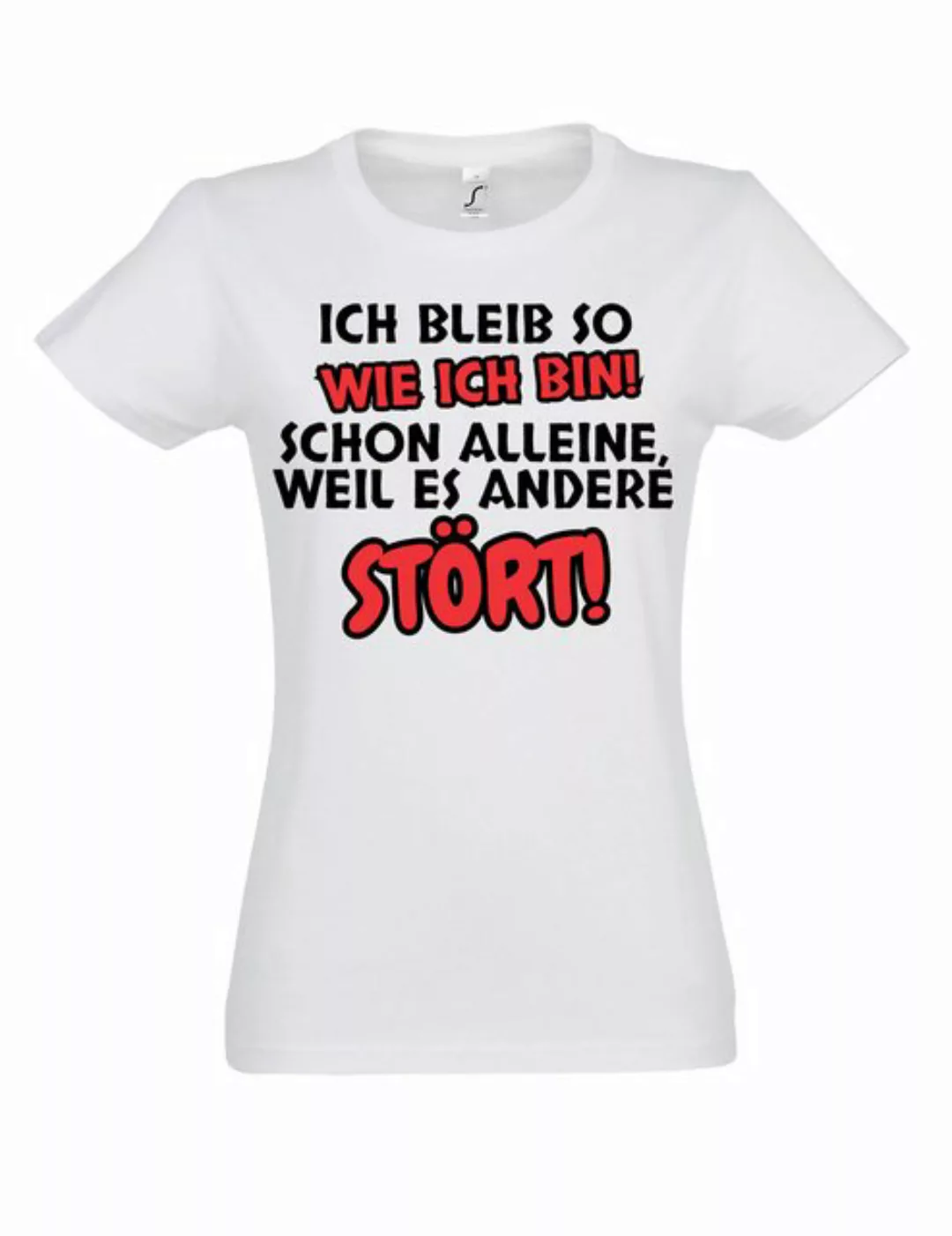 Youth Designz Print-Shirt "Ich bleibe so wie ich bin" Damen T-Shirt frechen günstig online kaufen