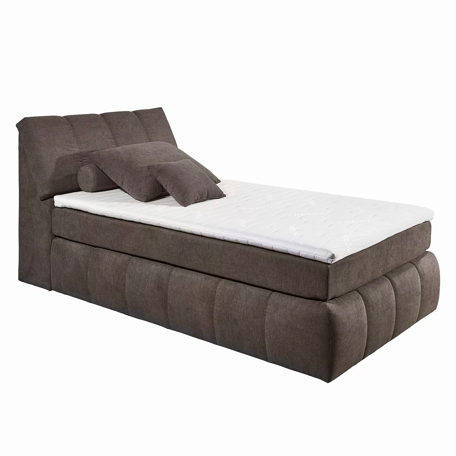 home24 loftscape Boxspringbett Fenor 120x200 cm Webstoff Steingrau mit Bett günstig online kaufen