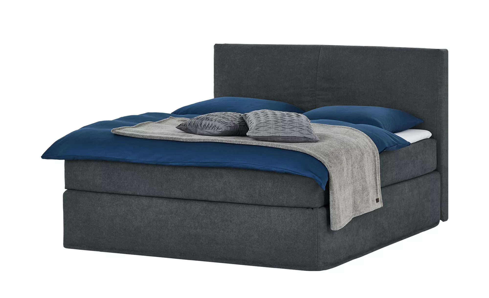 Boxi Boxspringbett - grau - 160 cm - 125 cm - Betten > Boxspringbetten > Bo günstig online kaufen