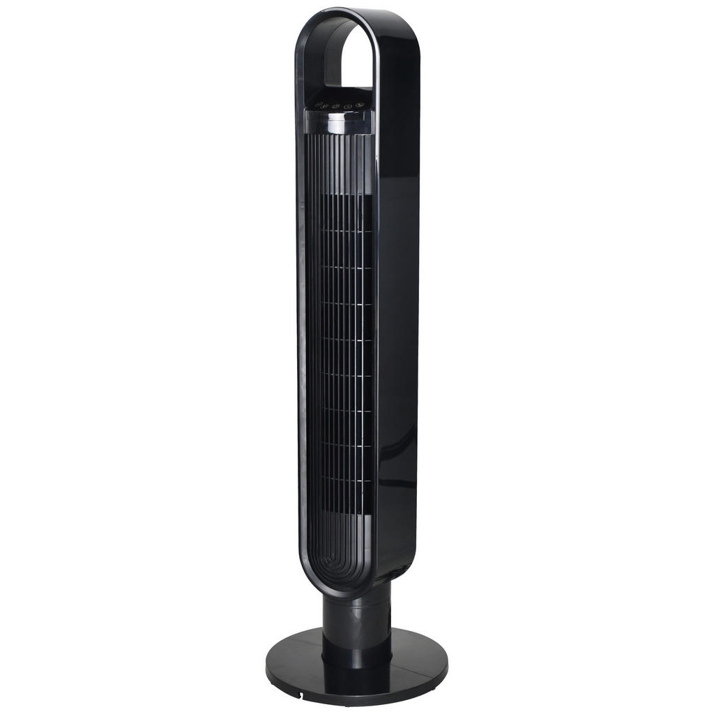 Standventilator TST10-RK schwarz Kunststoff H/D: ca. 100x28 cm günstig online kaufen