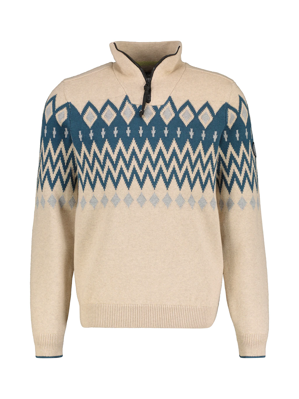 LERROS Strickpullover "LERROS Troyer in Norweger-Design" günstig online kaufen