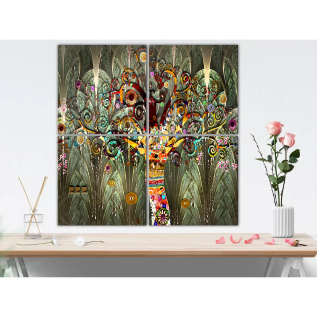 Leinwandbild Love Tree (4 Parts) XXL günstig online kaufen