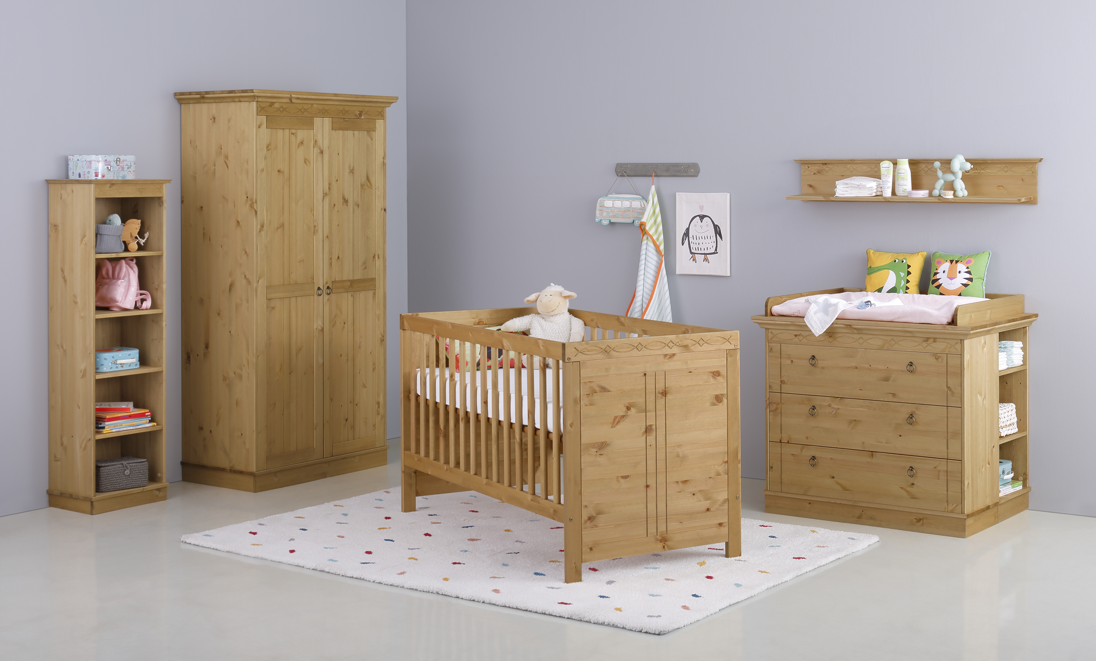 Lüttenhütt Babyzimmer-Komplettset "Indra" 7-teilig, FSC zertifiziertes Mass günstig online kaufen