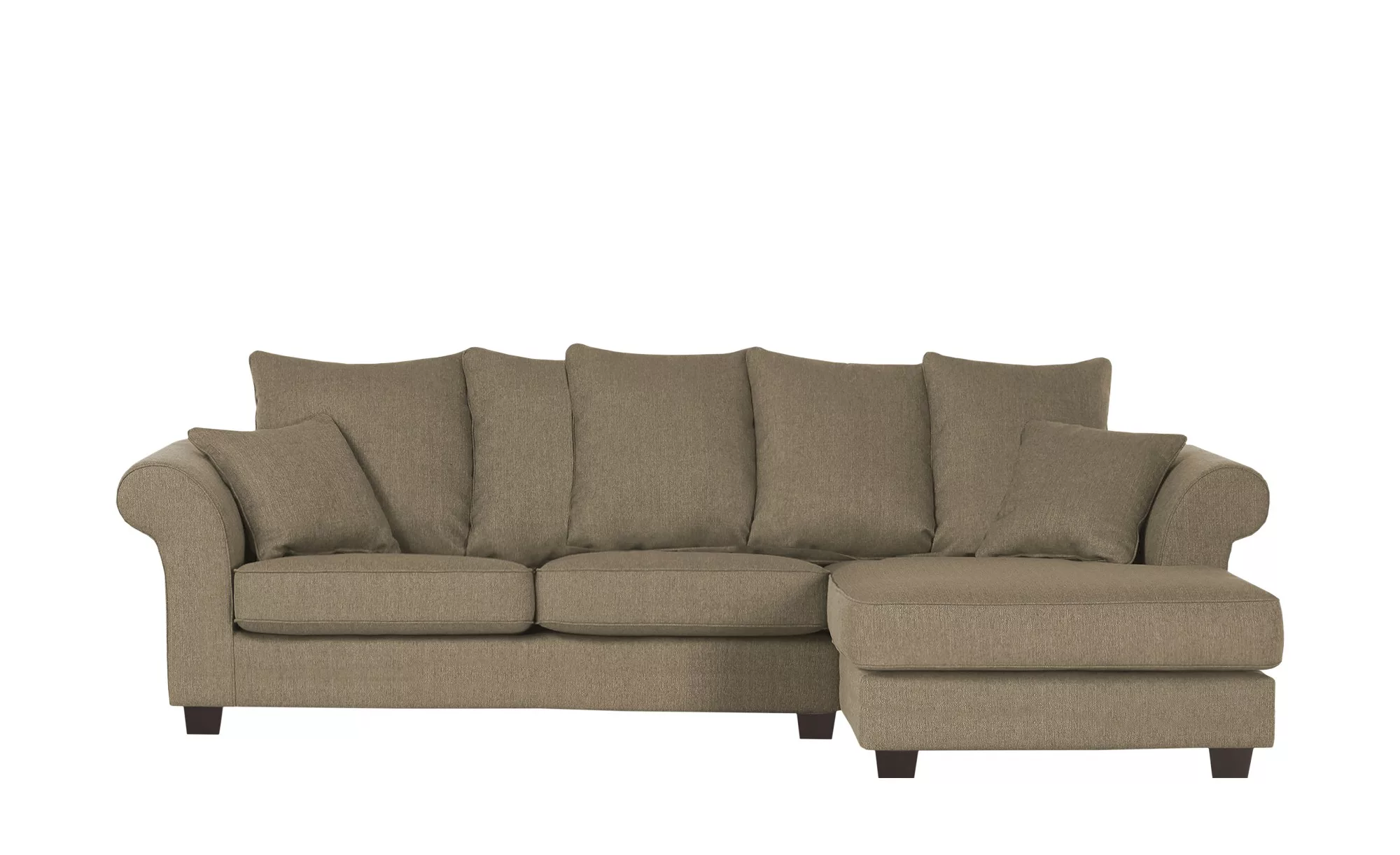 Ecksofa - braun - 166 cm - 70 cm - 95 cm - Polstermöbel > Sofas > Ecksofas günstig online kaufen