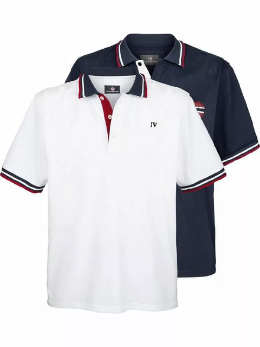 Jan Vanderstorm Poloshirt JOHAN in zwei Designs (2er-Pack) günstig online kaufen