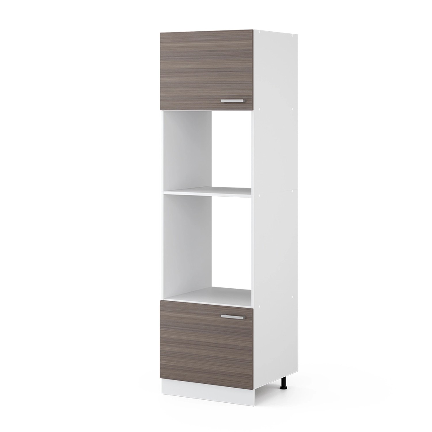 Vicco Mikrowellenumbauschrank R-Line, Grau/Weiß, 60 cm günstig online kaufen