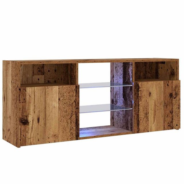 vidaXL TV-Schrank TV-Schrank mit LED-Leuchten Altholz-Optik 120x30x50 cm günstig online kaufen