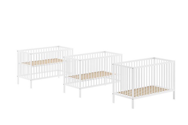 58 aufm Kessel Bettgestell Babybett Kara-lynn 124x65x84 Gitterbett Wiege Ma günstig online kaufen