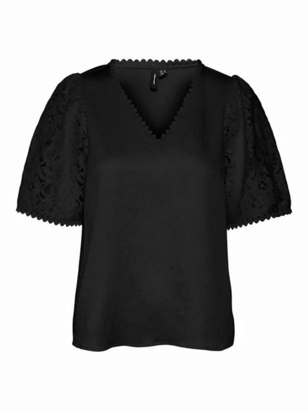 Vero Moda T-Shirt Pritti (1-tlg) Drapiert/gerafft, Spitze, Stickerei günstig online kaufen