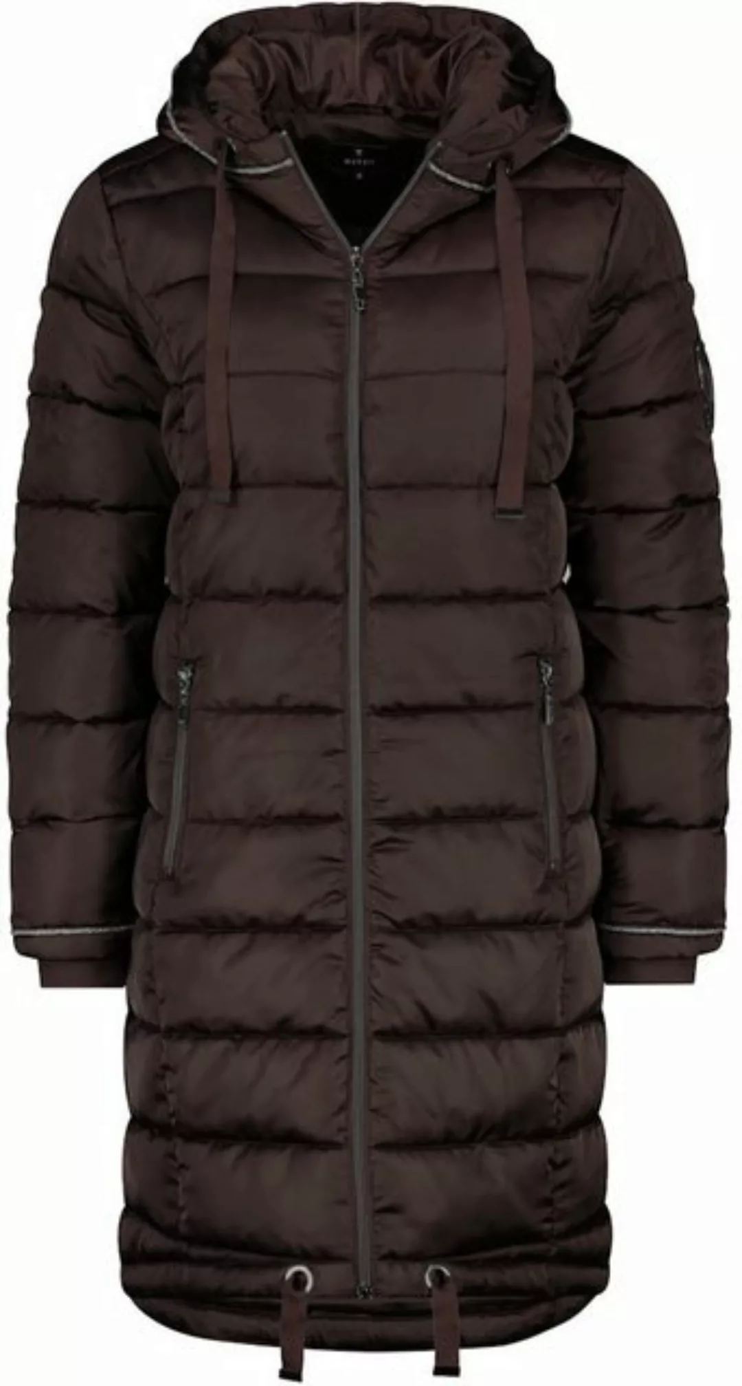 Monari Outdoorjacke Steppmantel mit Patch espresso günstig online kaufen