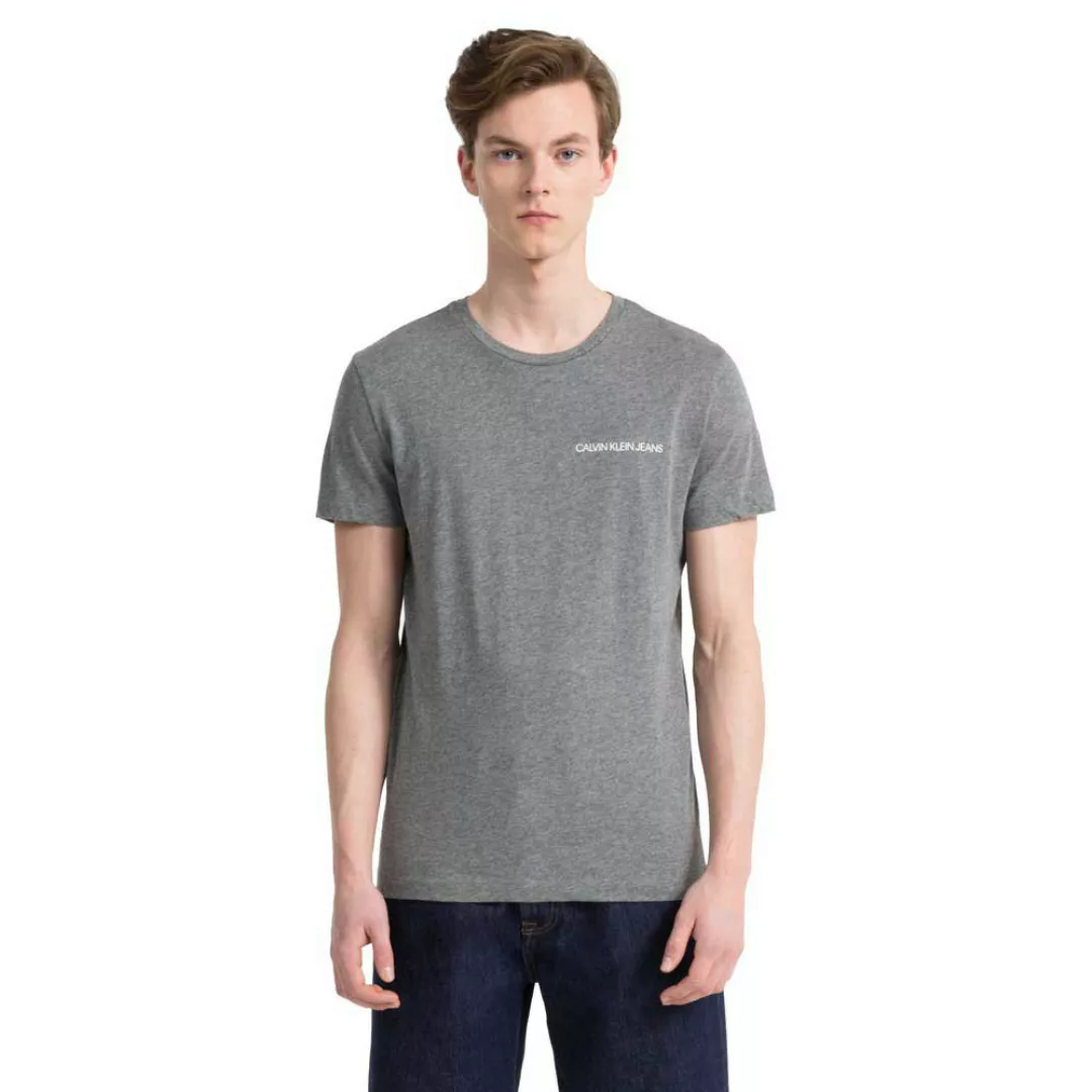 Calvin Klein Jeans Slim Kurzärmeliges T-shirt 2XL Grey Heather günstig online kaufen