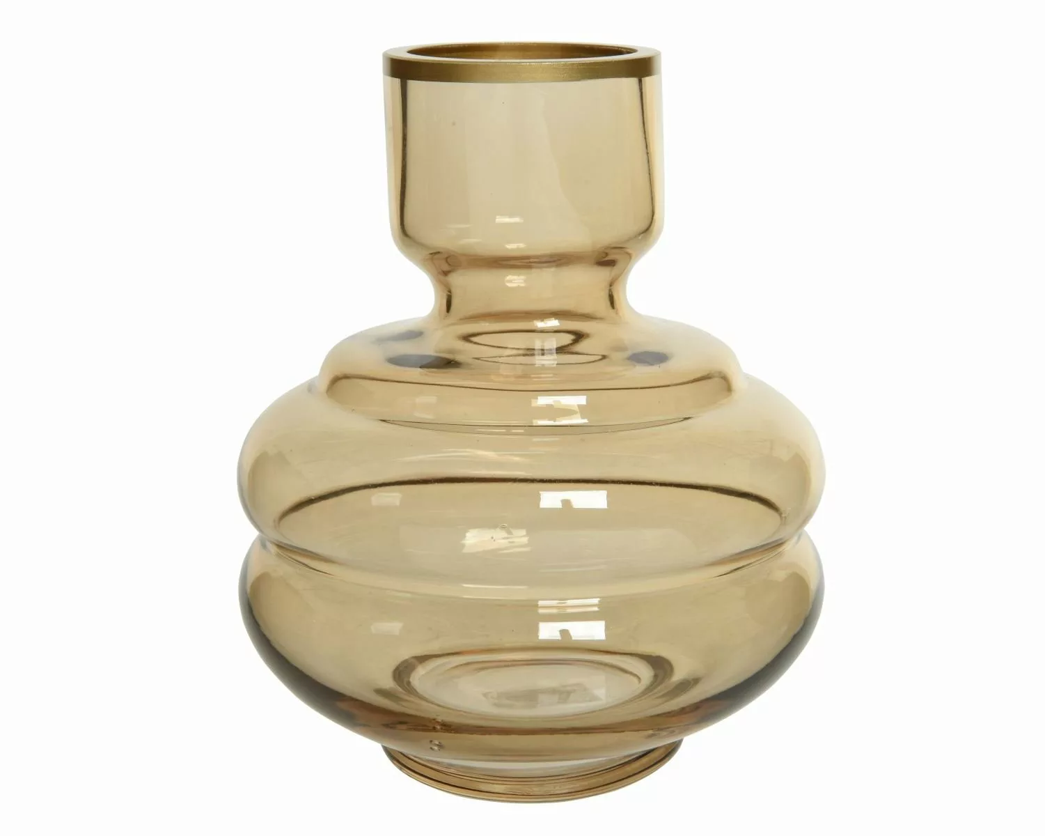 Decoris Vasen Vase Glas pfirsich 15,5 x 18 cm günstig online kaufen