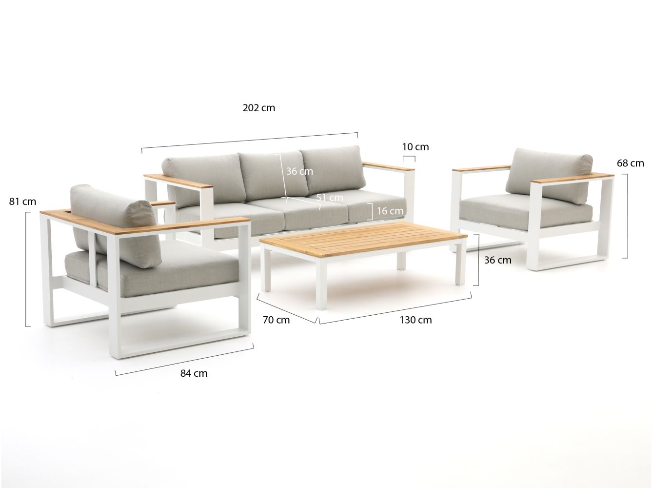 Bellagio Sorani Sessel-Sofa-Lounge-Set 4-teilig günstig online kaufen