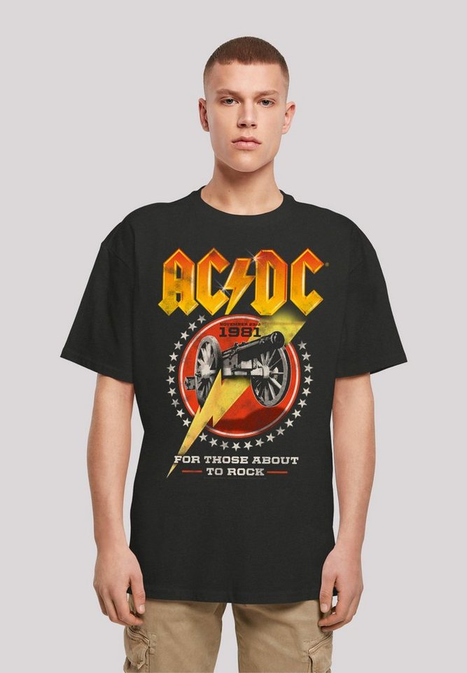 F4NT4STIC T-Shirt ACDC Rock Band Shirt For Those About To Rock 1981 Print günstig online kaufen