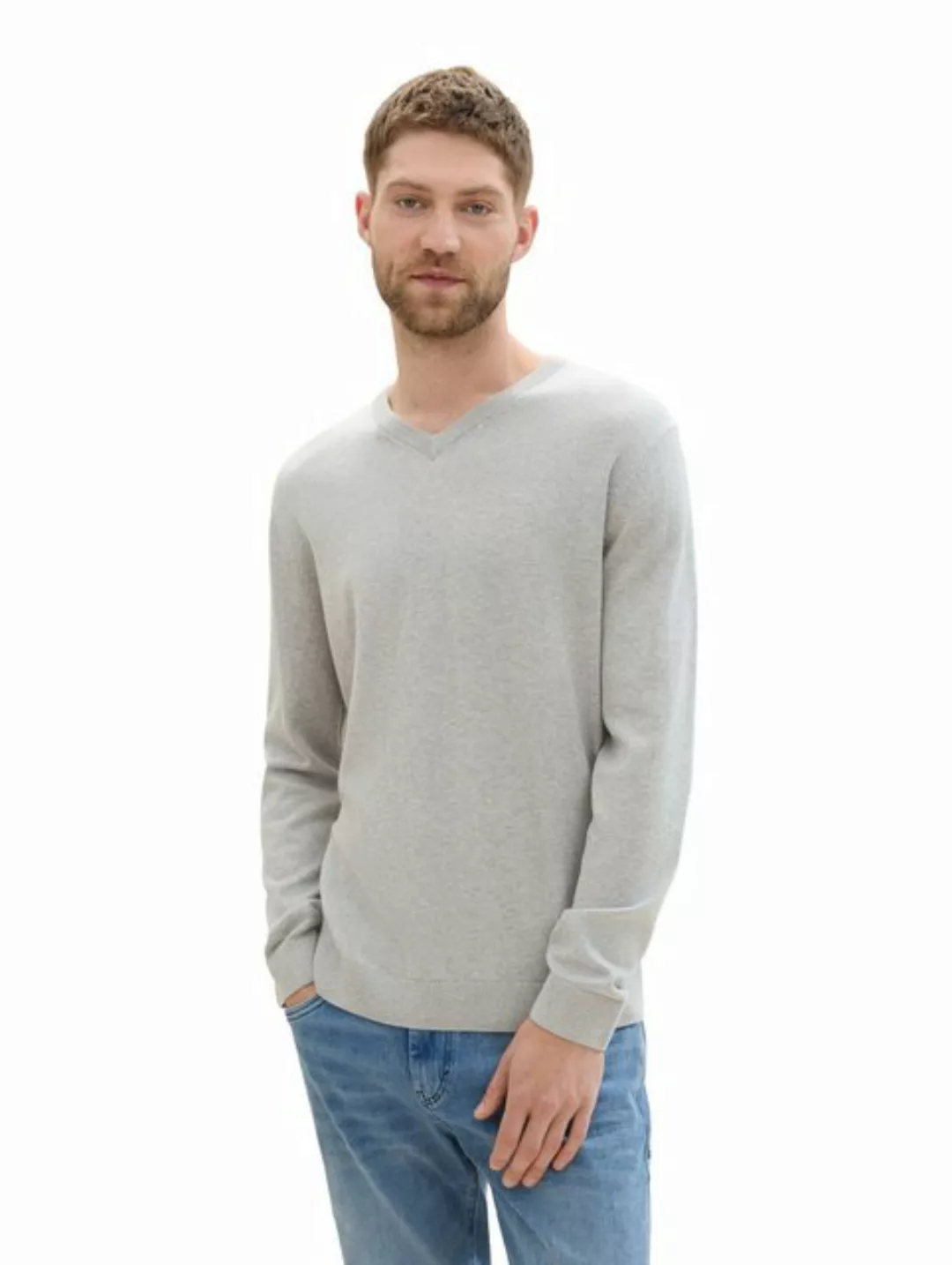 TOM TAILOR Strickpullover Pullover Strickpullover V-Neck (1-tlg) günstig online kaufen