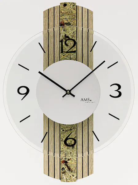 AMS Wanduhr »W9674«, Made in Germany,Holz,Wohnzimmer,Esszimmer,Küche,Arbeit günstig online kaufen