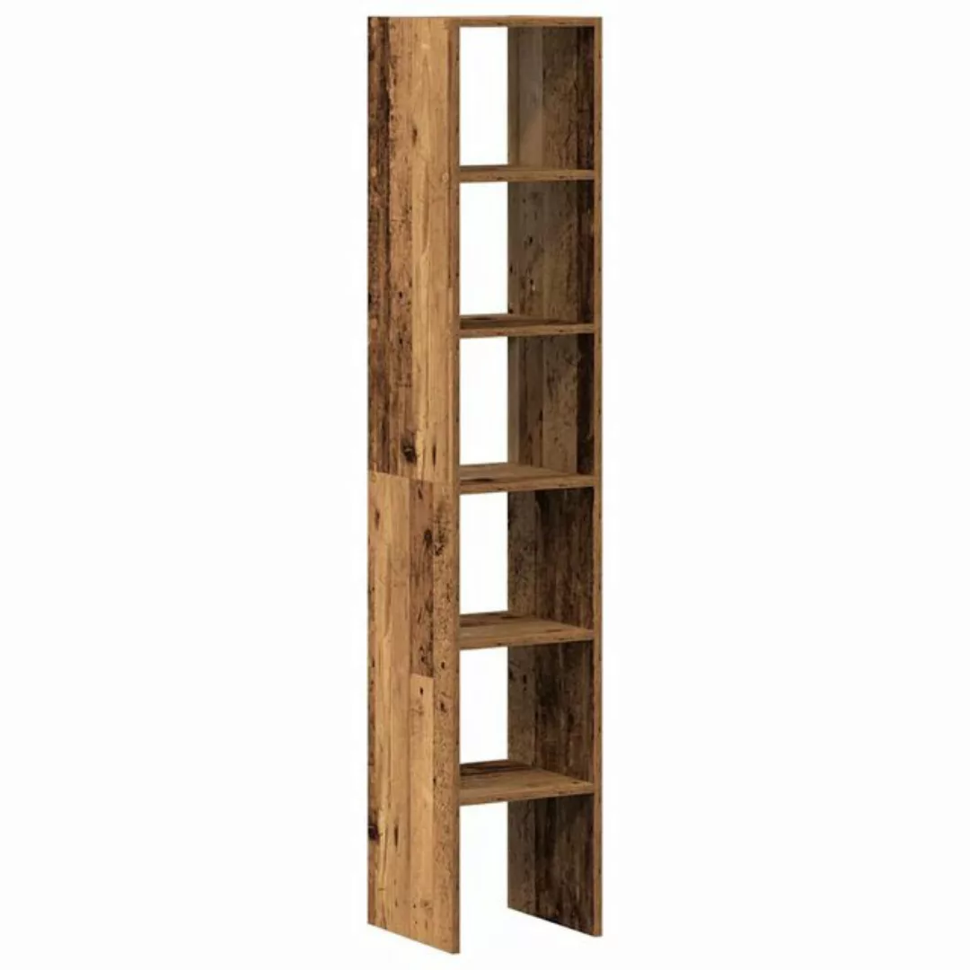 vidaXL Aktenschrank Bücherregale 2 Stk Stapelbar Altholz-Optik 30x30x80 cm günstig online kaufen