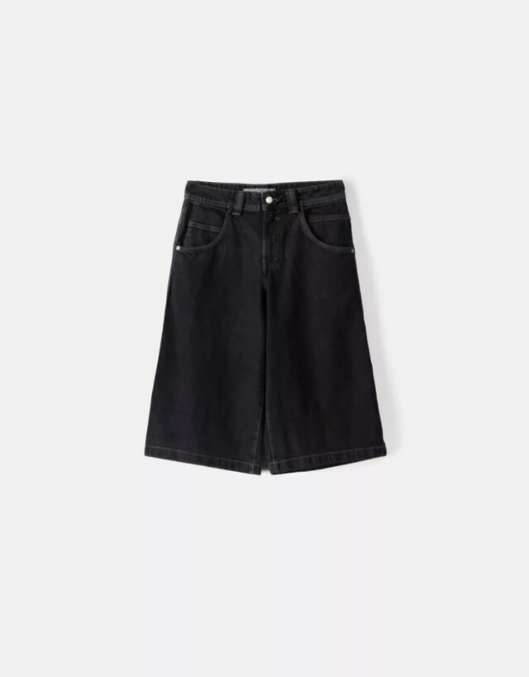 Bershka Jort-Bermudas Aus Serge Im Baggy-Hosen-Stil Bskteen 32 Schwarz günstig online kaufen