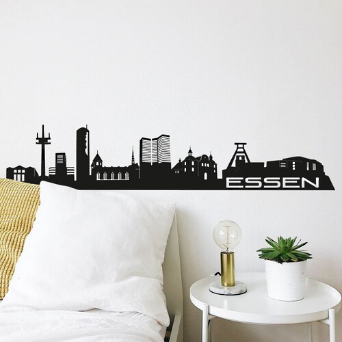 Wall-Art Wandtattoo "XXL Stadt Skyline Essen 120cm", (1 St.), selbstklebend günstig online kaufen