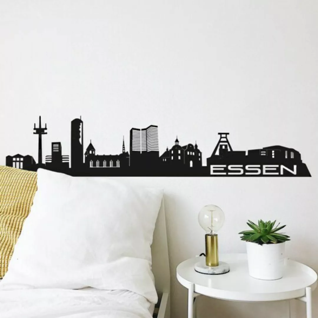 Wall-Art Wandtattoo »XXL Stadt Skyline Essen 120cm«, (1 St.), selbstklebend günstig online kaufen