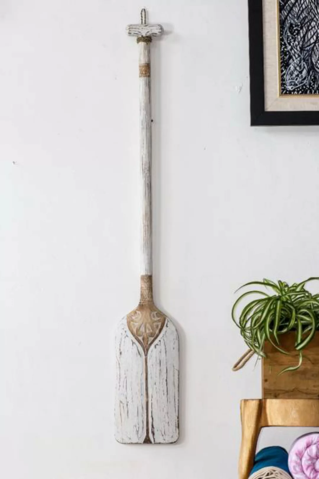Wanddeko Paddel LUIS Holz Weiß günstig online kaufen