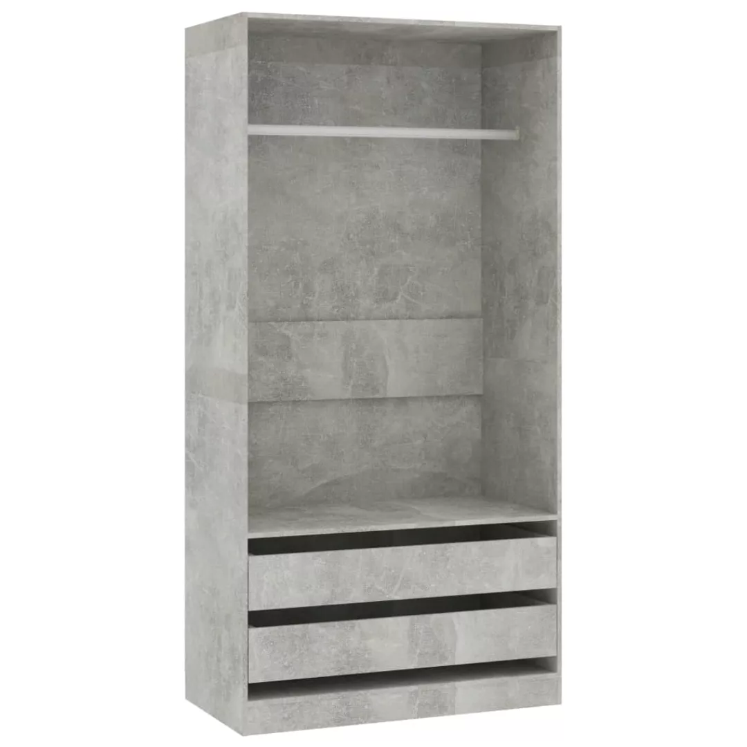 Kleiderschrank Betongrau 100×50×200 Cm Spanplatte günstig online kaufen