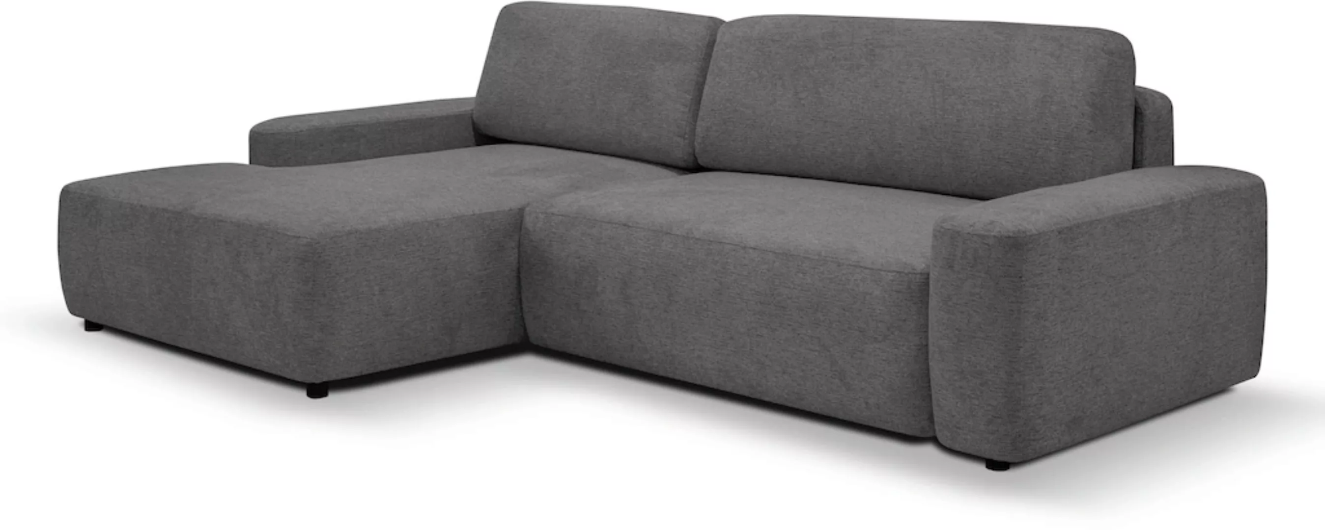 WERK2 Ecksofa "Bully L-Form", Curvy Trend Ecksofa mit Schlaffunktion in wei günstig online kaufen