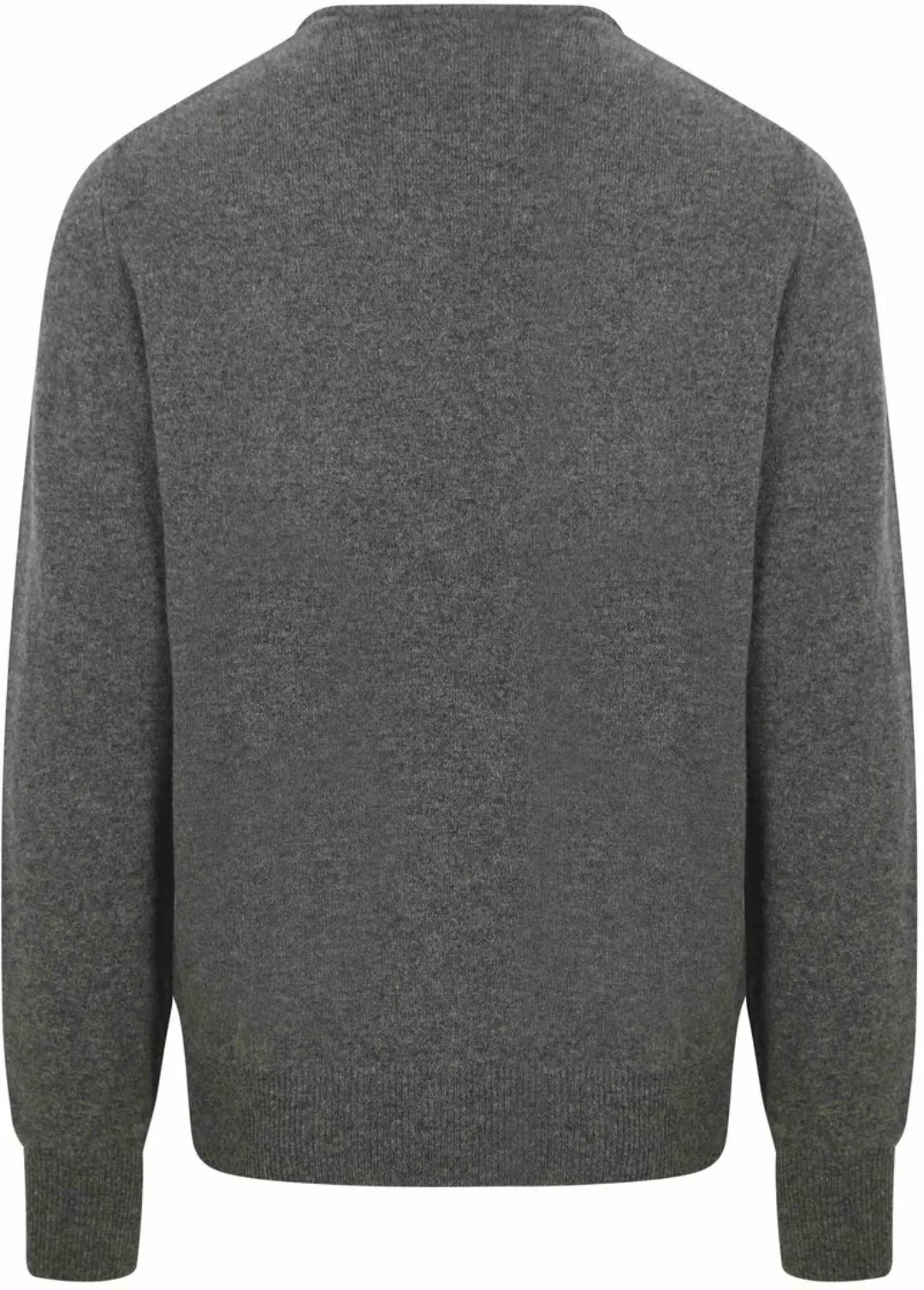 William Lockie O-Auschnitt Pullover Lammwolle Grau - Größe M günstig online kaufen