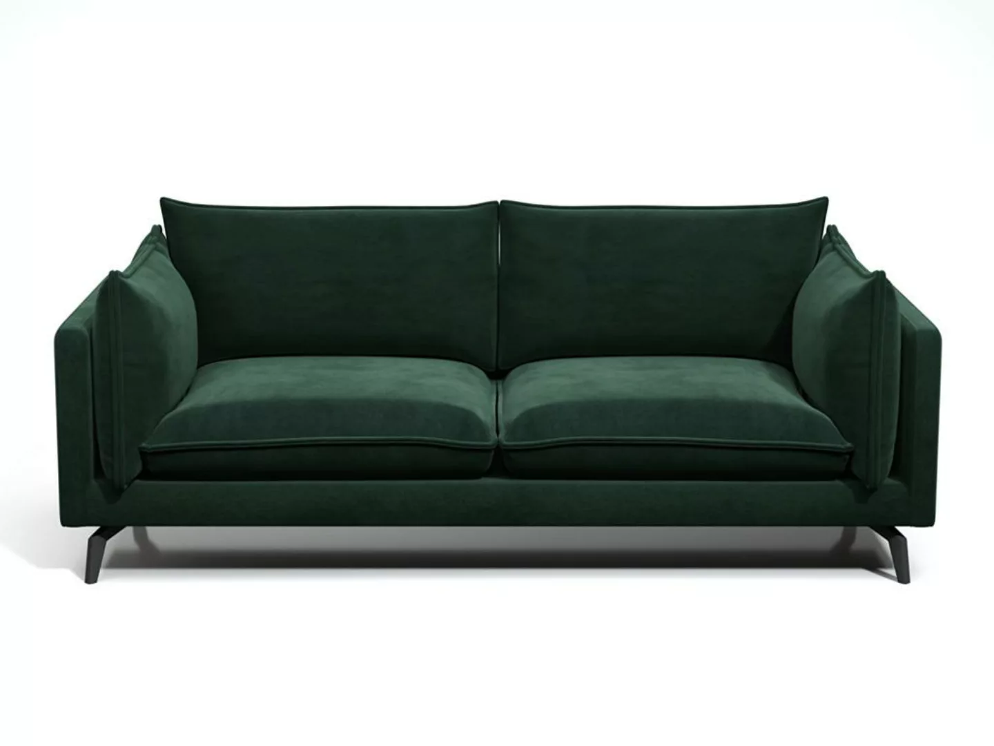 Sofa 3-Sitzer - Samt - Grün - KESTREL von PASCAL MORABITO günstig online kaufen