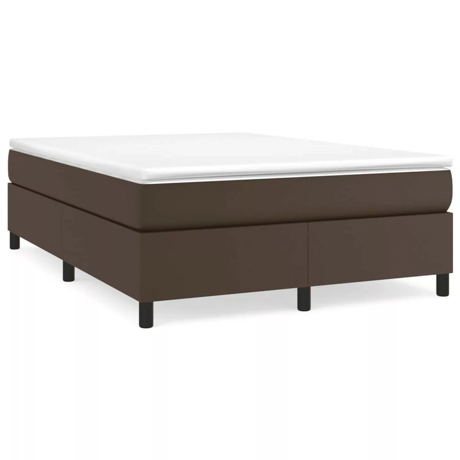 Vidaxl Boxspringbett Braun 140x200 Cm Kunstleder günstig online kaufen