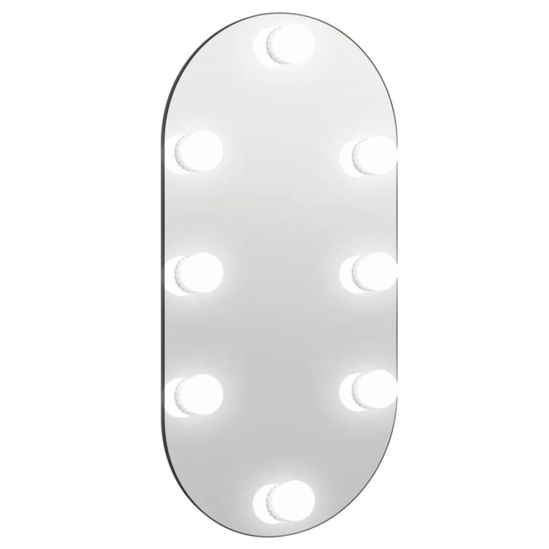 Vidaxl Spiegel Mit Led-leuchten 60x30 Cm Glas Oval günstig online kaufen