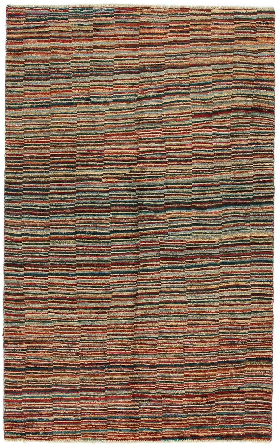 morgenland Wollteppich »Streifen Multicolore 180 x 114 cm«, rechteckig, Han günstig online kaufen