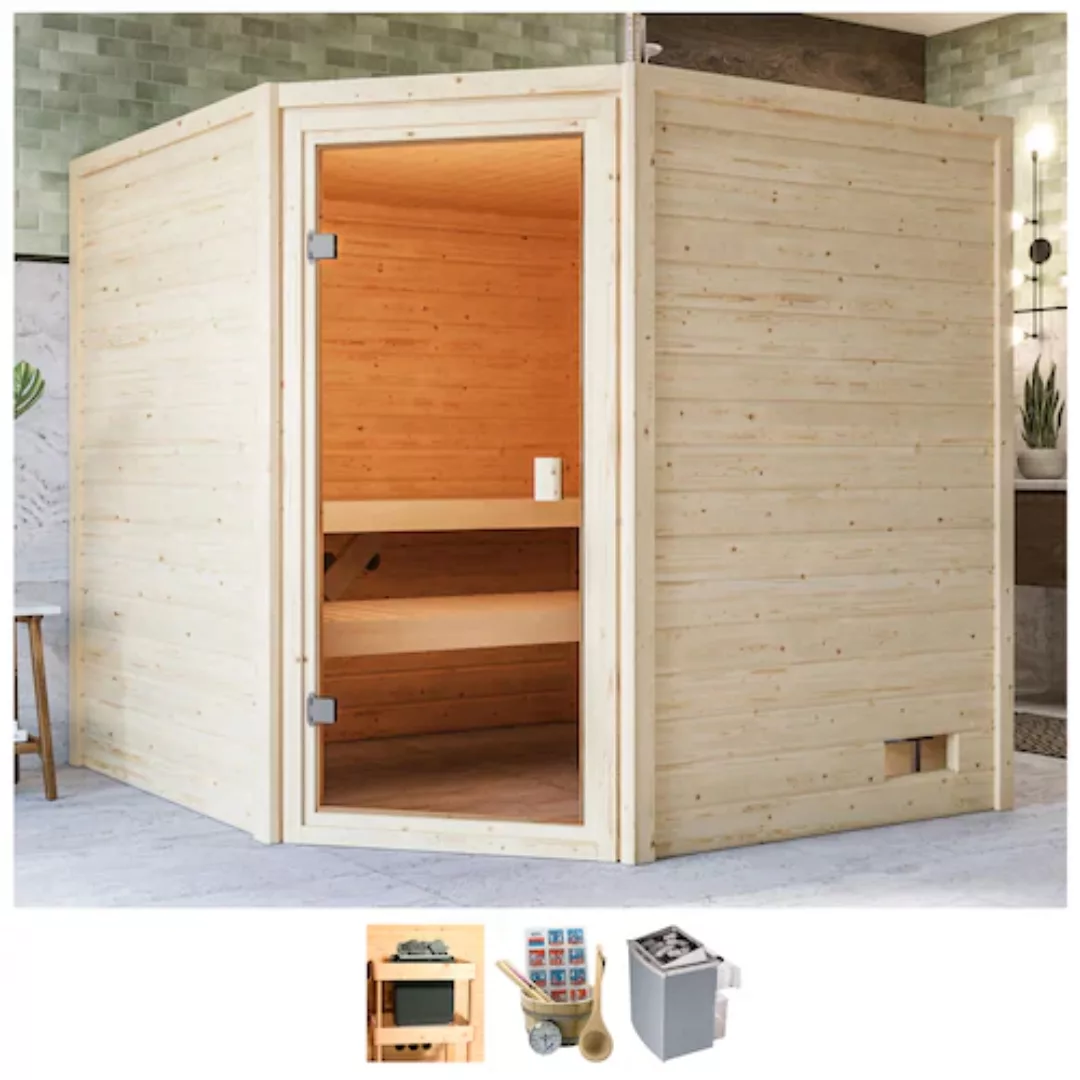 welltime Sauna »Tami«, 4,5-kW-Ofen mit int. Steuerung günstig online kaufen