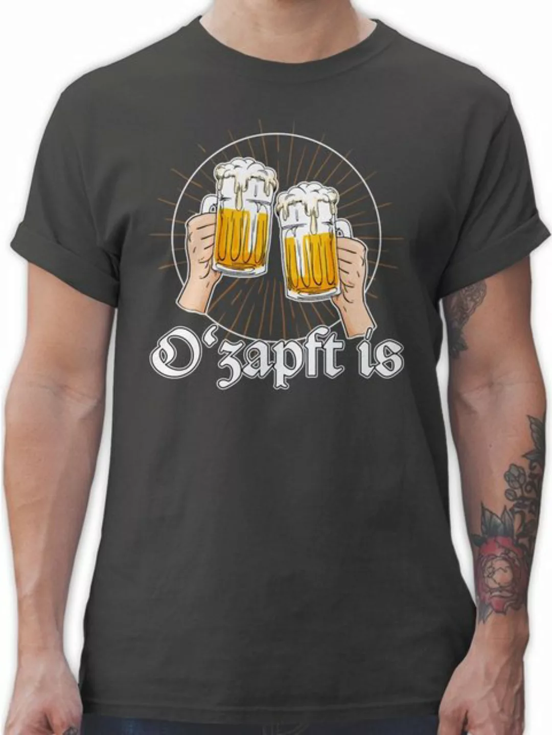 Shirtracer T-Shirt O Zapft is Bier O'zapft is Anstich Es ist angezapft Mode günstig online kaufen