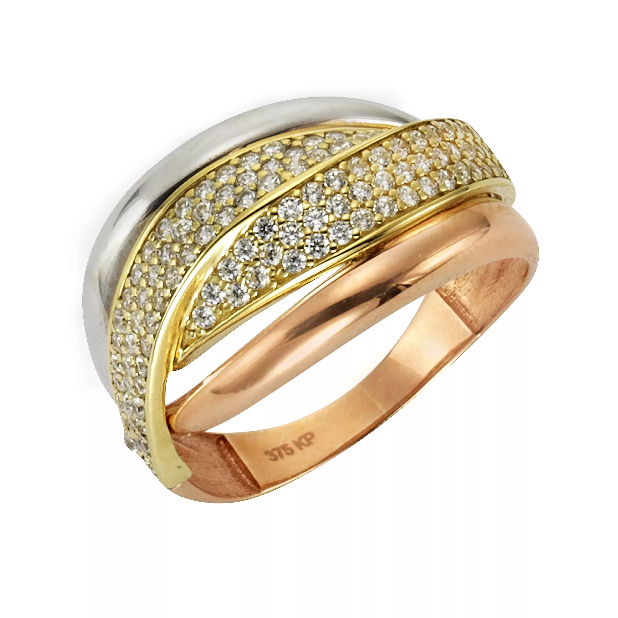 Fascination by Ellen K. Fingerring "375 Gold dreifarbig Zirkonia" günstig online kaufen