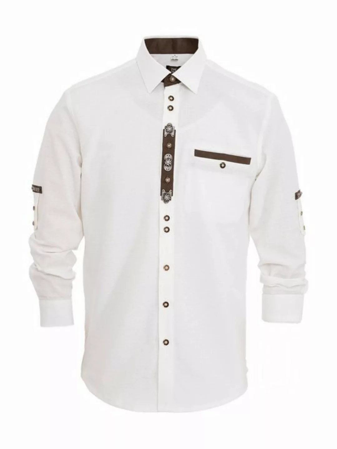 OS-Trachten Trachtenhemd Hemd 1/1 420056-3003-01 weiß (Regular Fit) günstig online kaufen