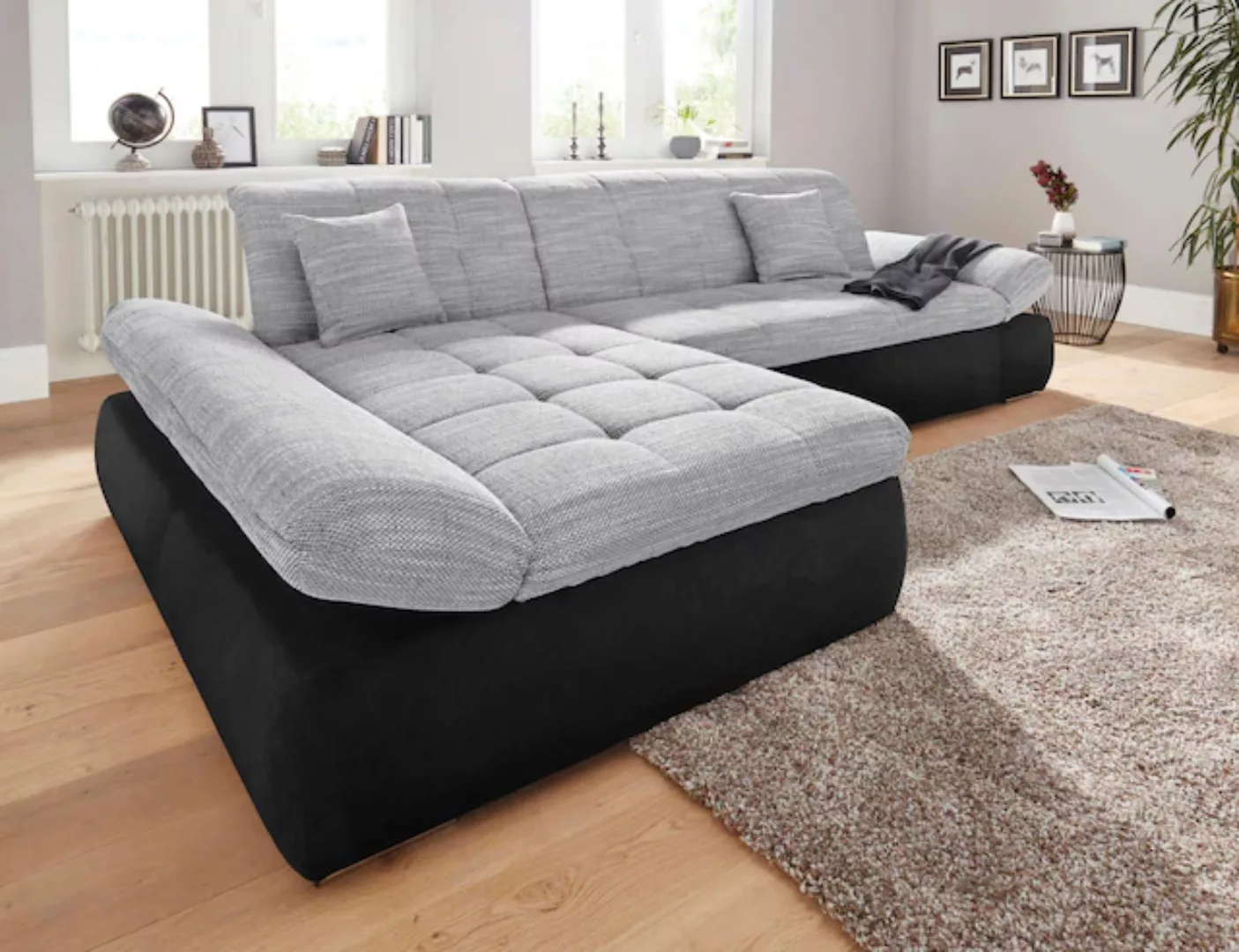 DOMO collection Ecksofa »PB Moric wahlweise mit Bettfunktion + Armteilverst günstig online kaufen