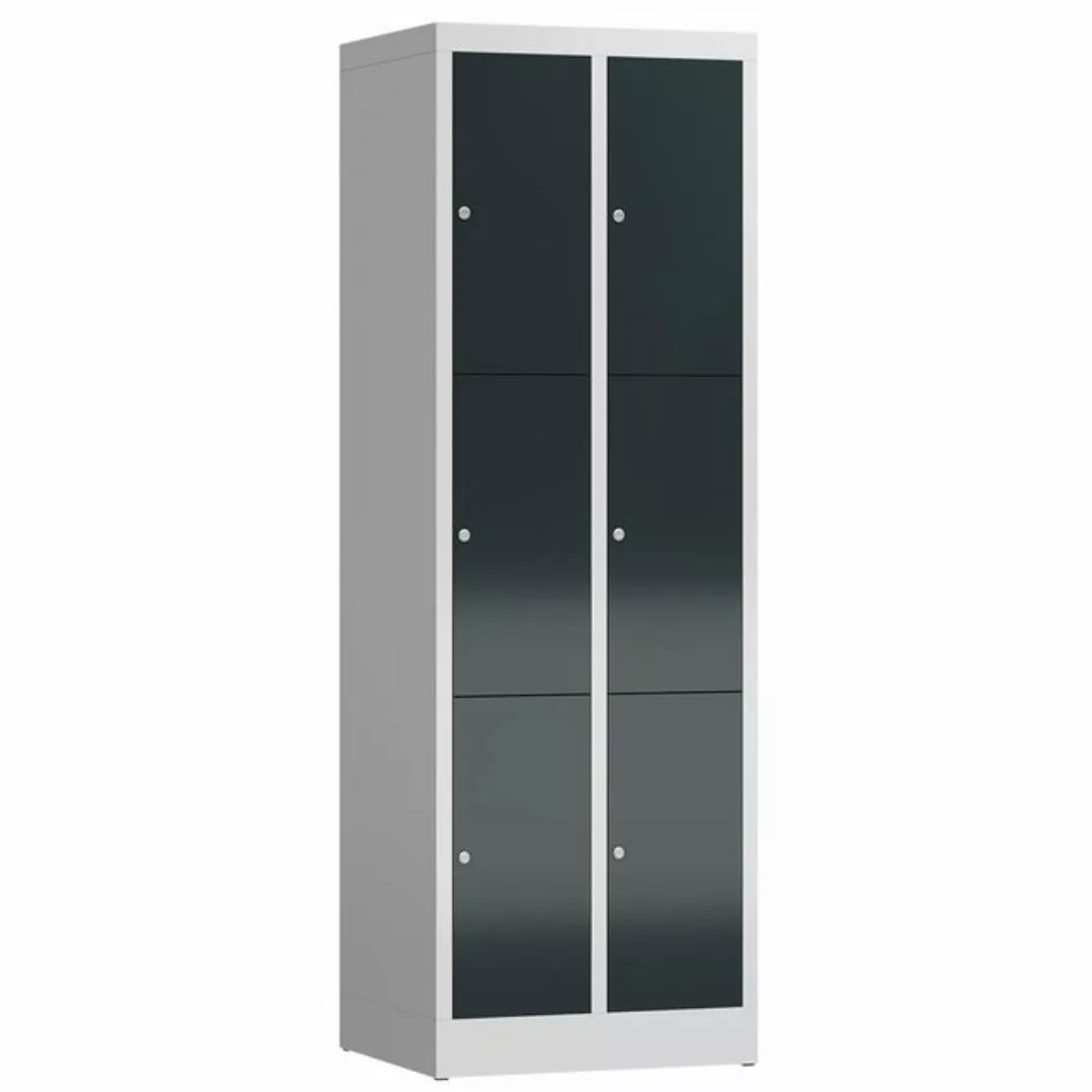 Steelboxx Fächerschrank ClassiX Schließfachschrank, 2 Abteile à 3 Fächer, 1 günstig online kaufen