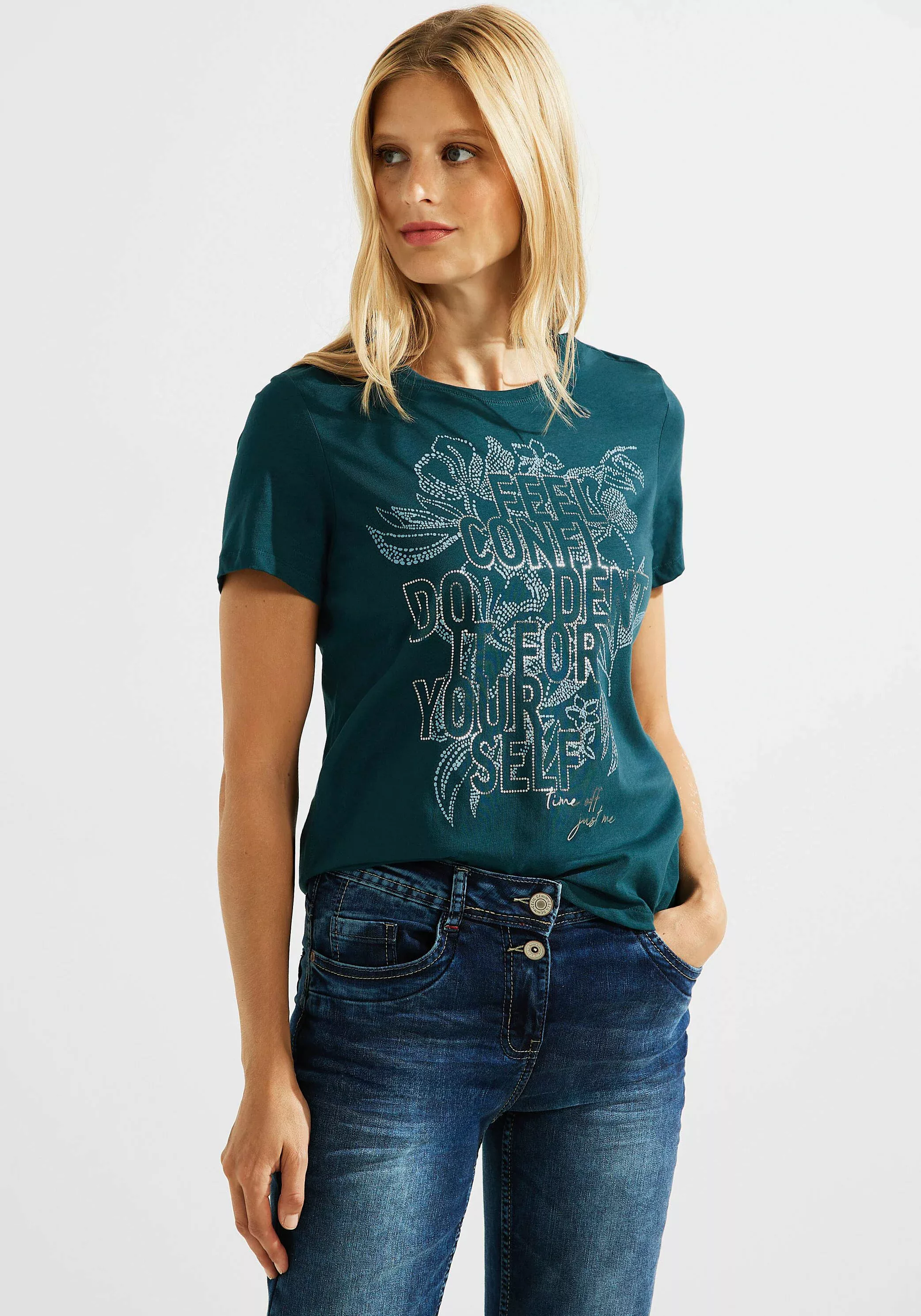 Cecil T-Shirt, mit Steinchendetails günstig online kaufen