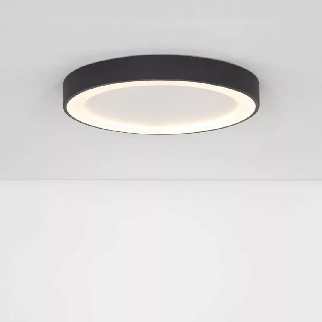 LED Deckenleuchte Nodi in Schwarz und Weiß 30W 1590lm günstig online kaufen