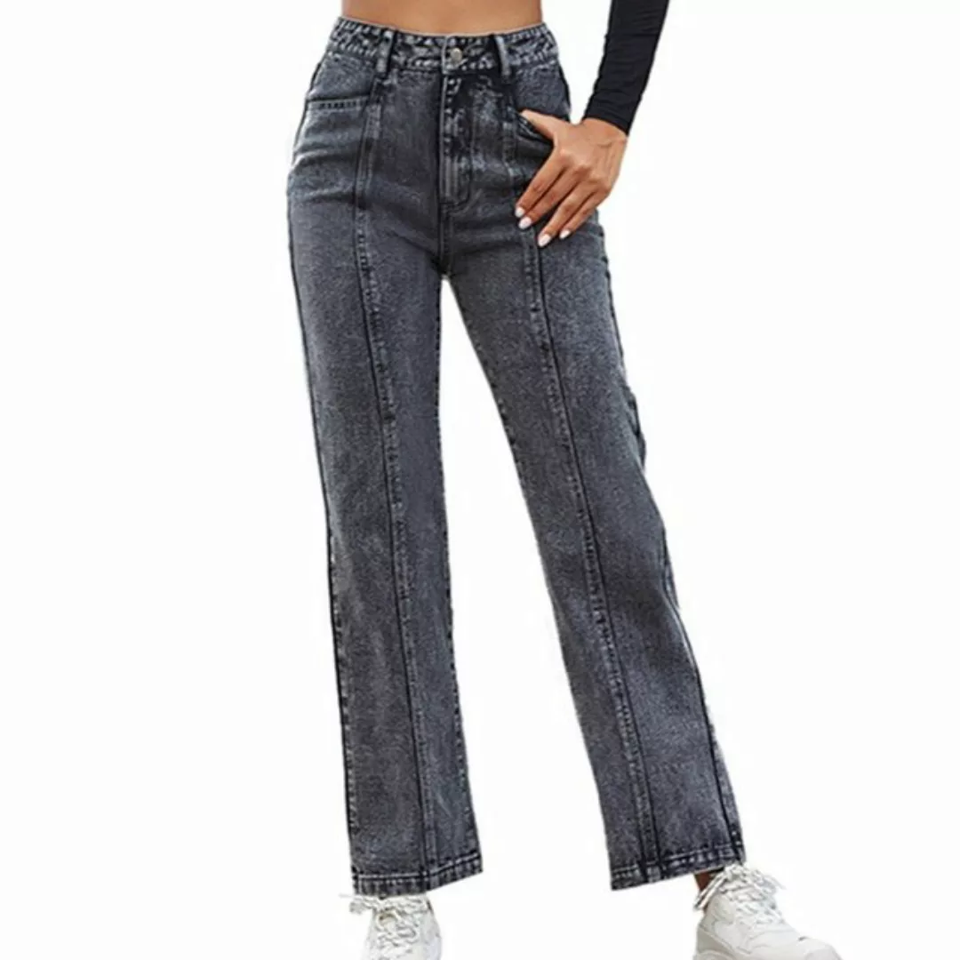 ZWY Haremsjeans Modische vielseitige gerade Jeanshose mit hoher Taille für günstig online kaufen