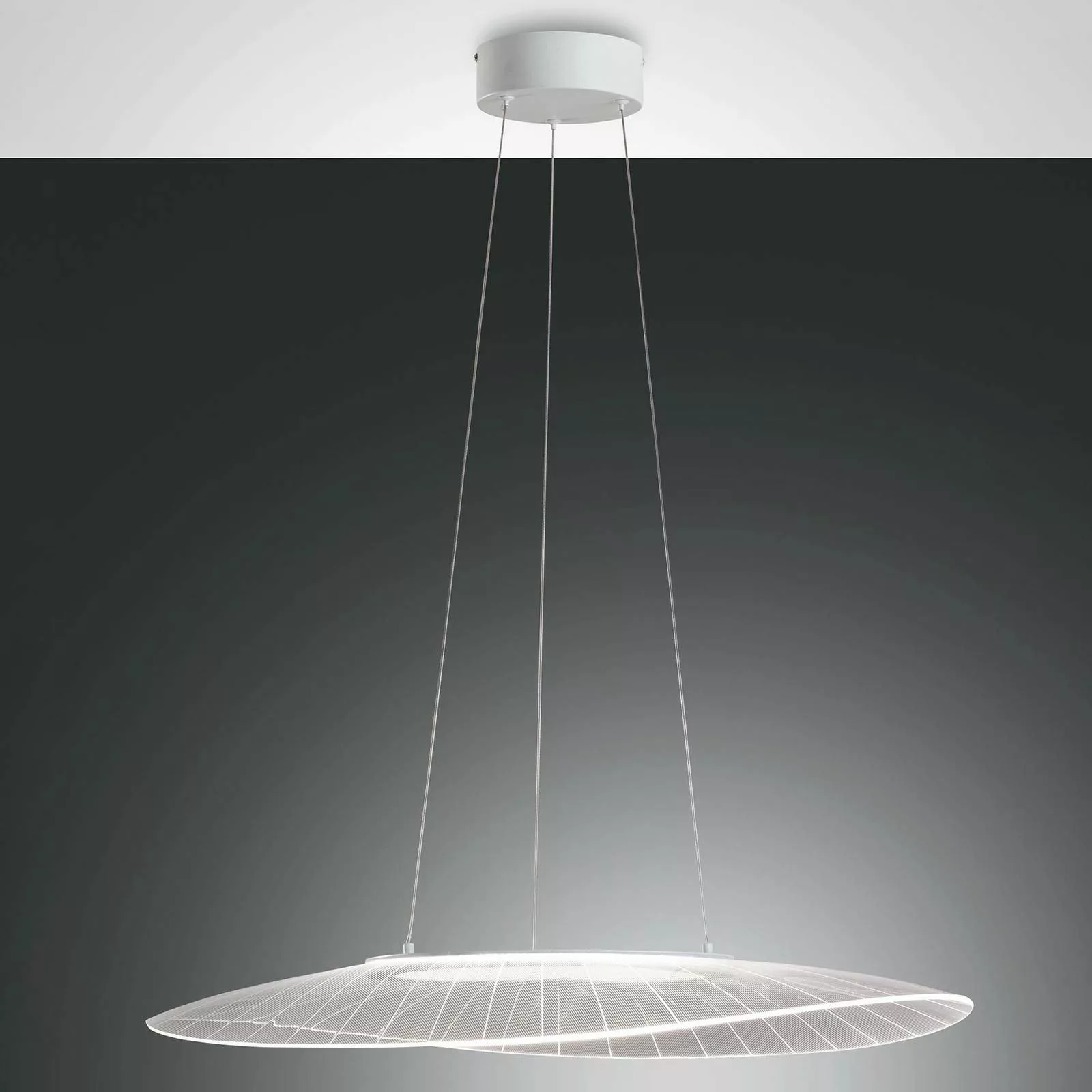 LED-Hängeleuchte Vela, weiß, oval, 78 cm x 55 cm günstig online kaufen