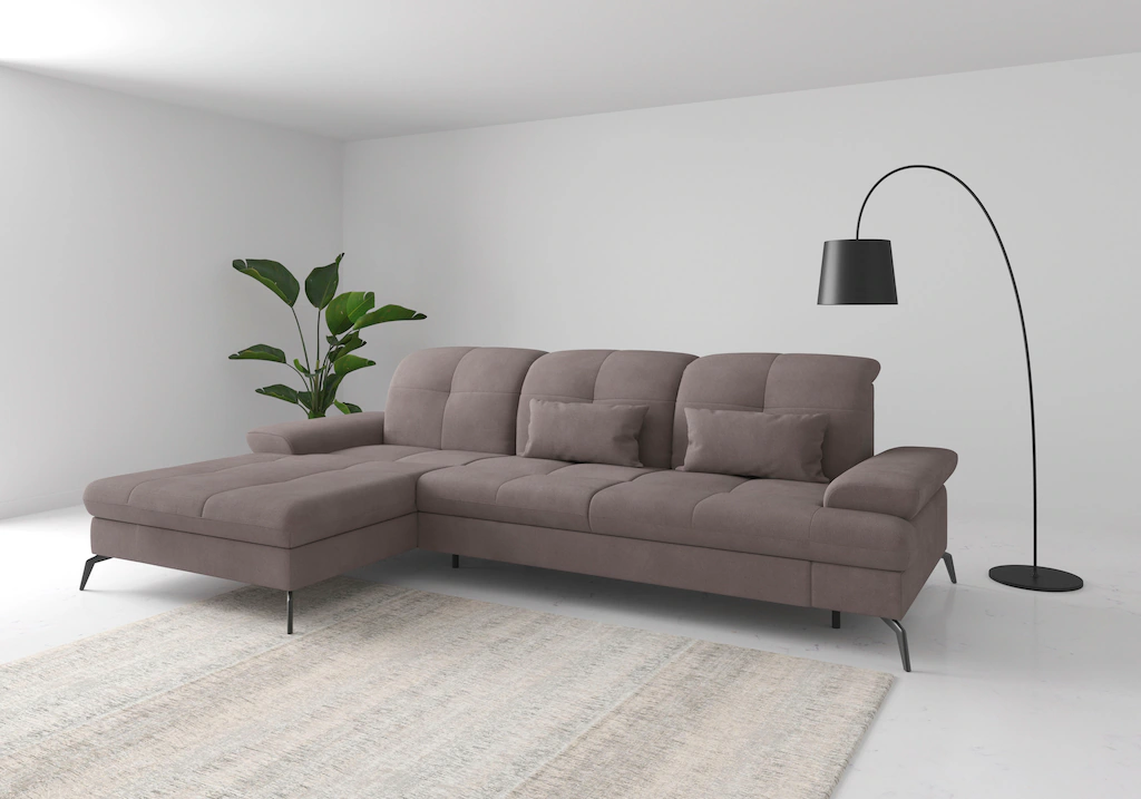 sit&more Ecksofa "Amica, L-Form, inkl. Sitztiefenverstellung & Armteilverst günstig online kaufen