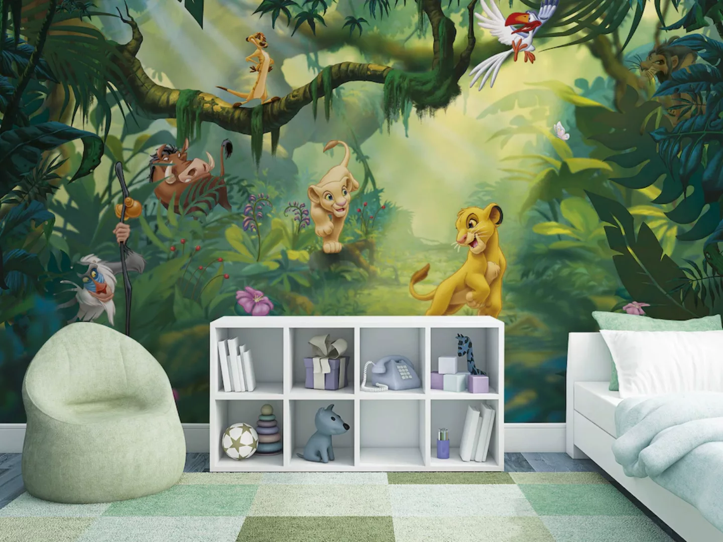 Komar Fototapete »Lion King Jungle - Größe 368 x 254 cm«, bedruckt, Wohnzim günstig online kaufen