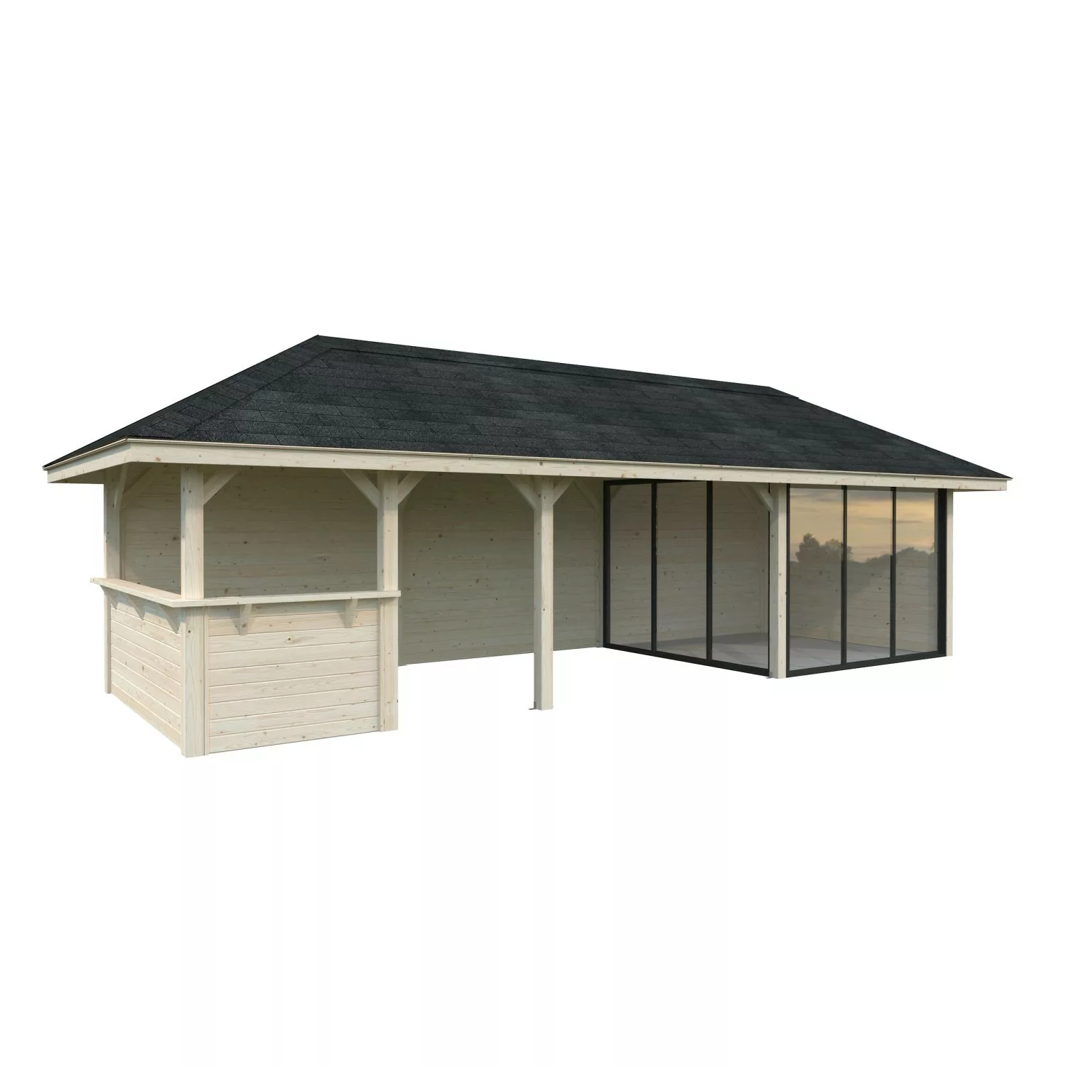 Palmako Pavillon Bianca Set215 Slide Naturbelassen 876 cm x 300 cm FSC® günstig online kaufen