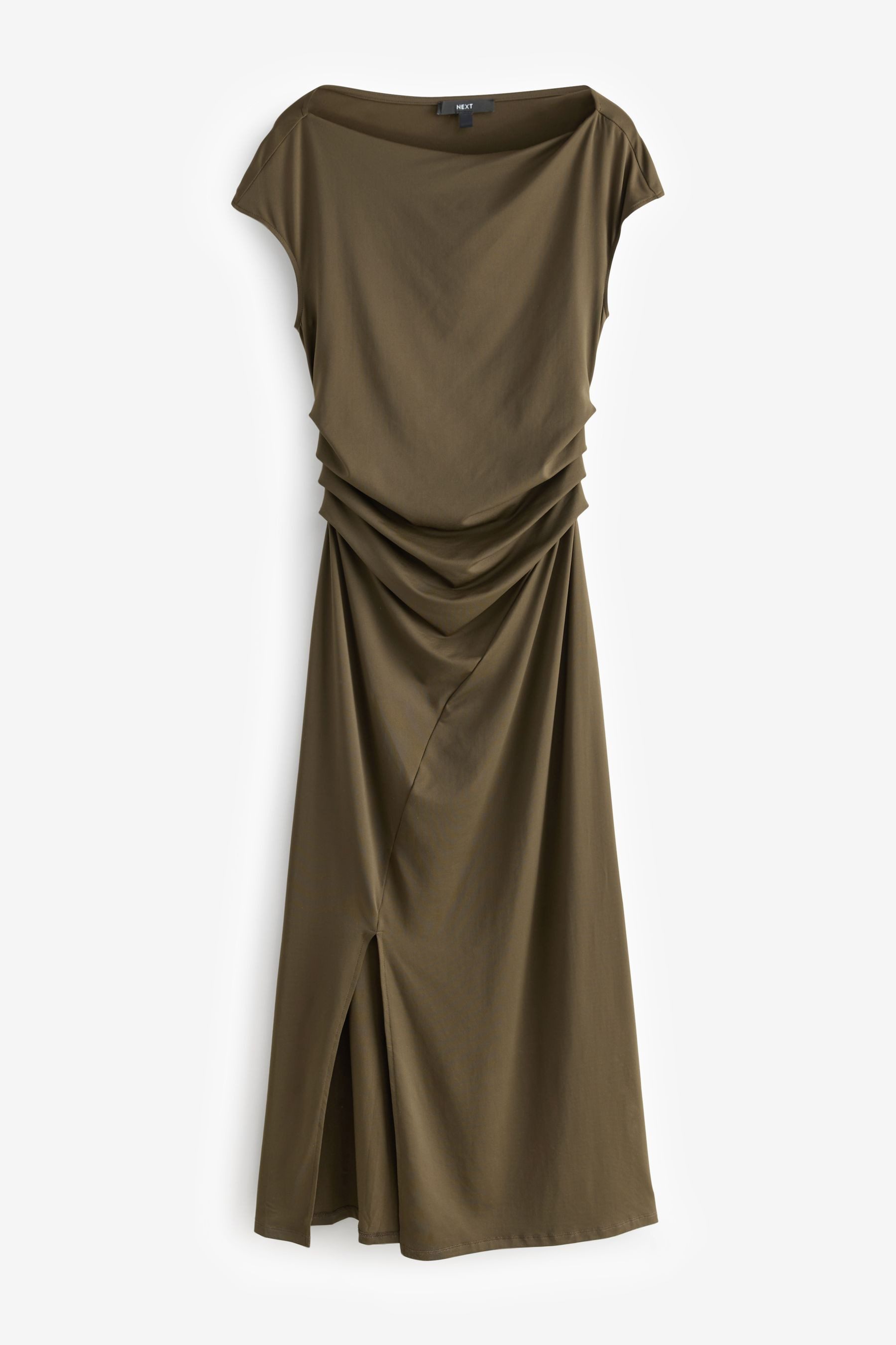 Next Midikleid Fließendes Off-Shoulder-Midikleid mit Raffung günstig online kaufen