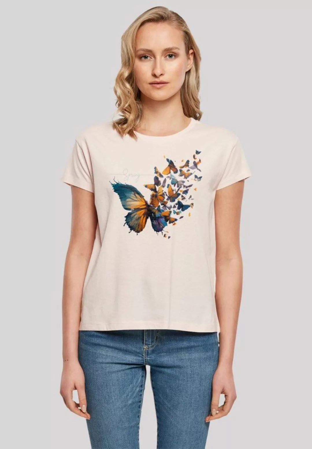 F4NT4STIC T-Shirt Schmetterling Print günstig online kaufen