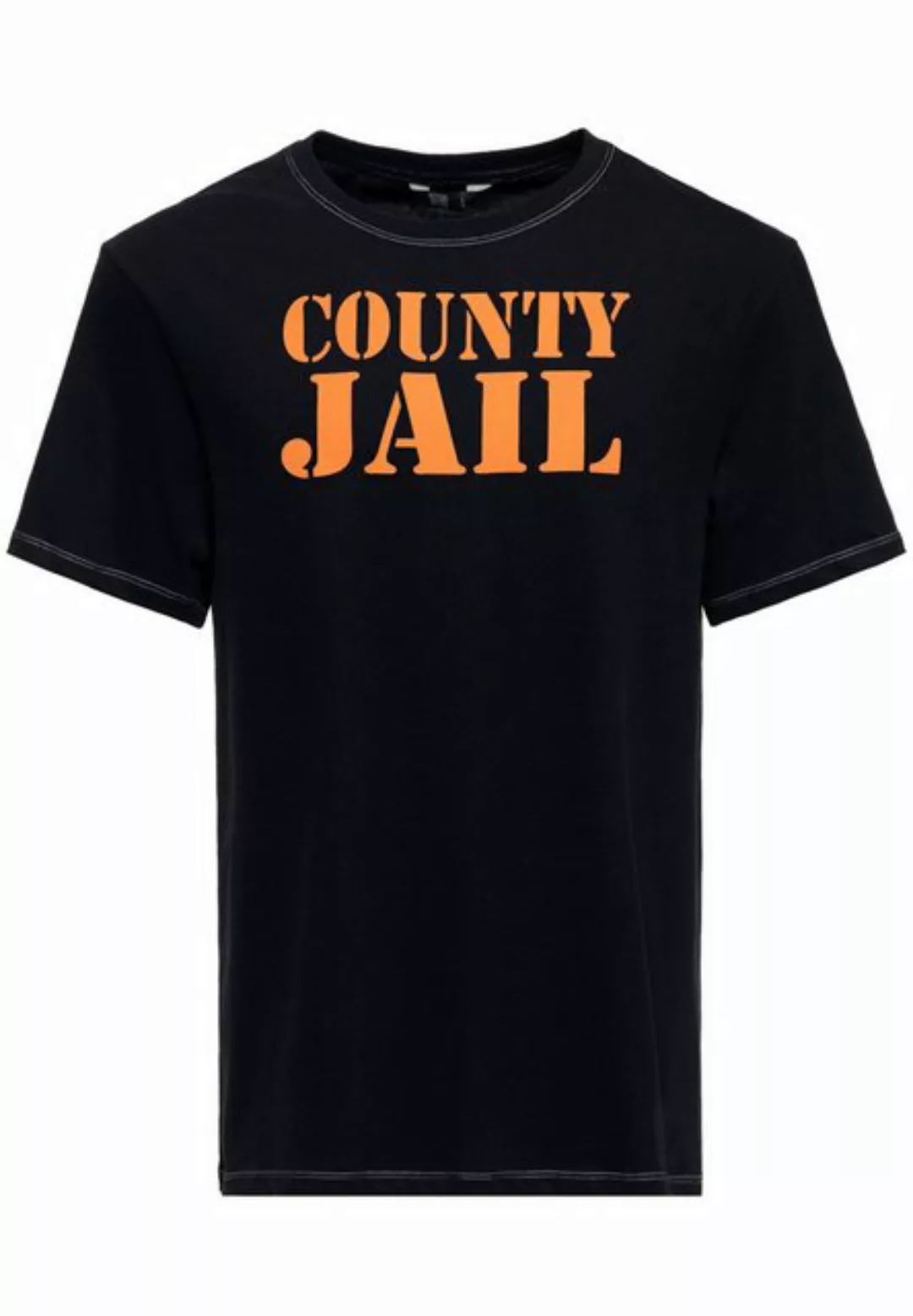 KingKerosin Print-Shirt County Jail (1-tlg) Mit Statement Prints auf Vorder günstig online kaufen